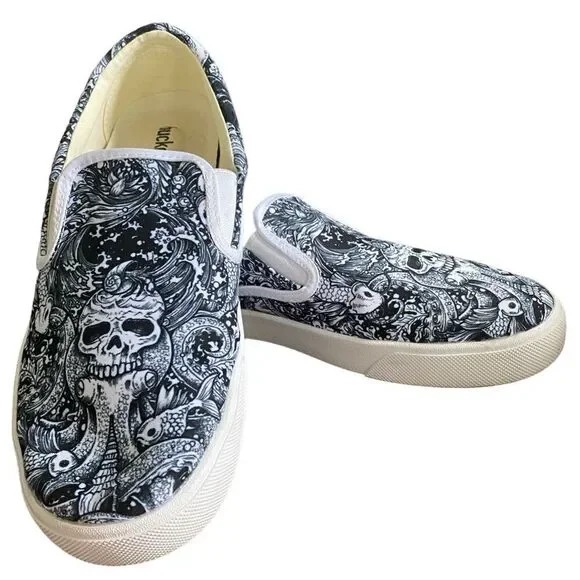 Unisex bucketfeet Canvas Slip-on Sneakers Men's 9.5 Women's 11 - Picture 2 of 8